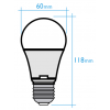 Bombilla estándar LED E-27P 12 W REGULABLE